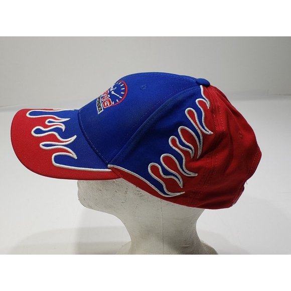 Rusty Wallace Racing Experience Hat Cap Snapback Blue W/ Red Flames Embroidered - Picture 3 of 8